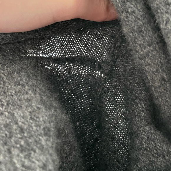 Banana Republic Charcoal Gray Filpucci Wool Crewneck Sweater w Ringer Neckline - Picture 5 of 5